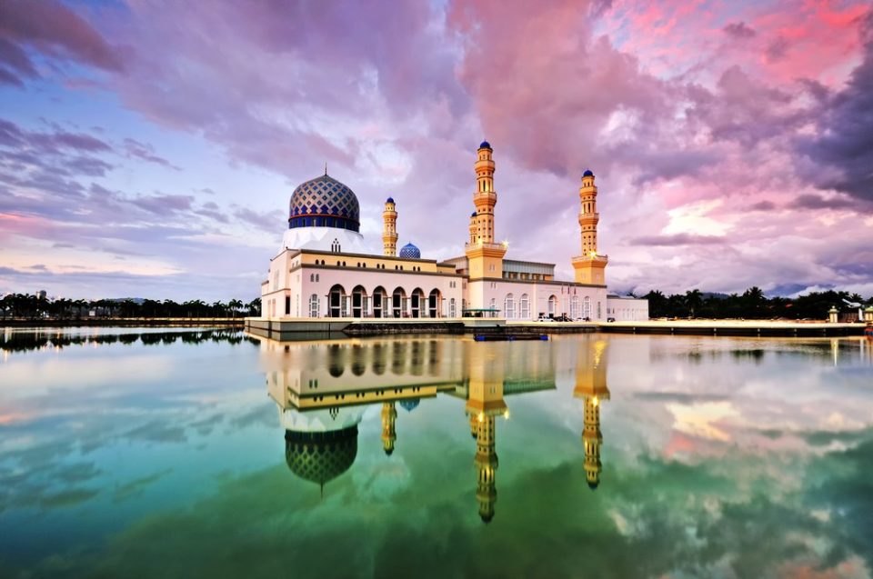 Pink Mosque in journey to sabah