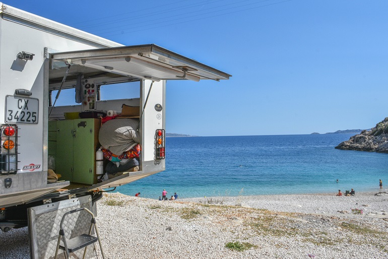 Beach-camping-Kas-Turkey