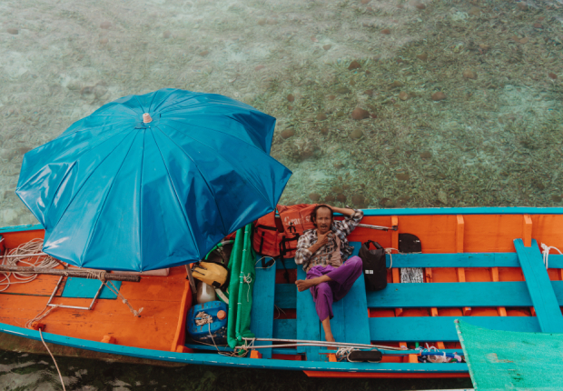 The gorgeous vibrant boats of Koh Tao