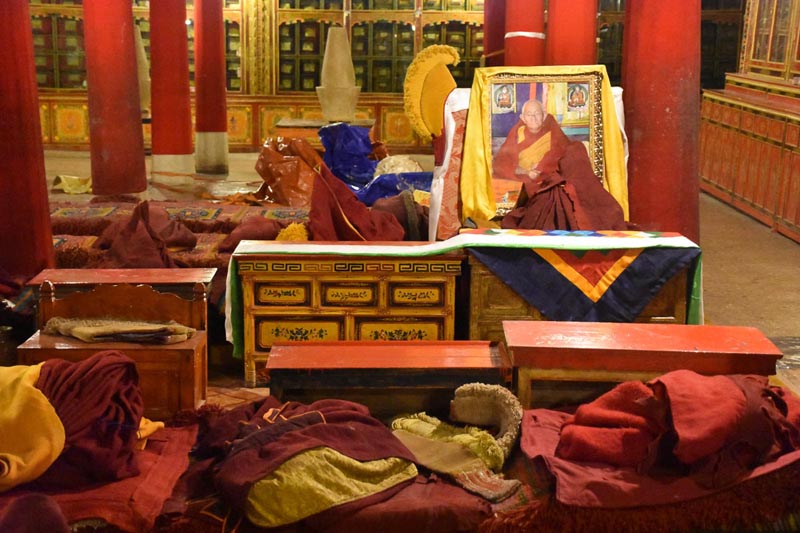 inside tibetan monastery