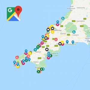 Cornwall Google Map Legend