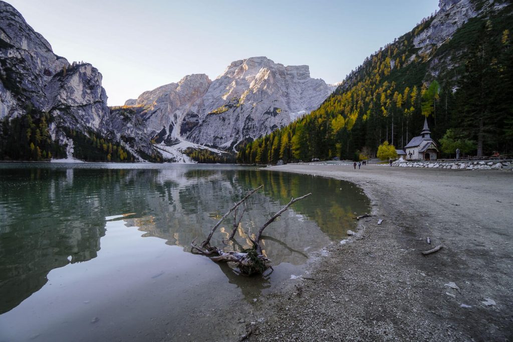 Lago di Braies in October, Dolomites, Italy