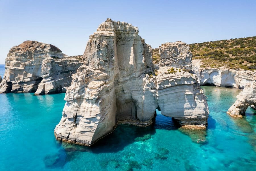 Rock formations at Kleftiko, Milos