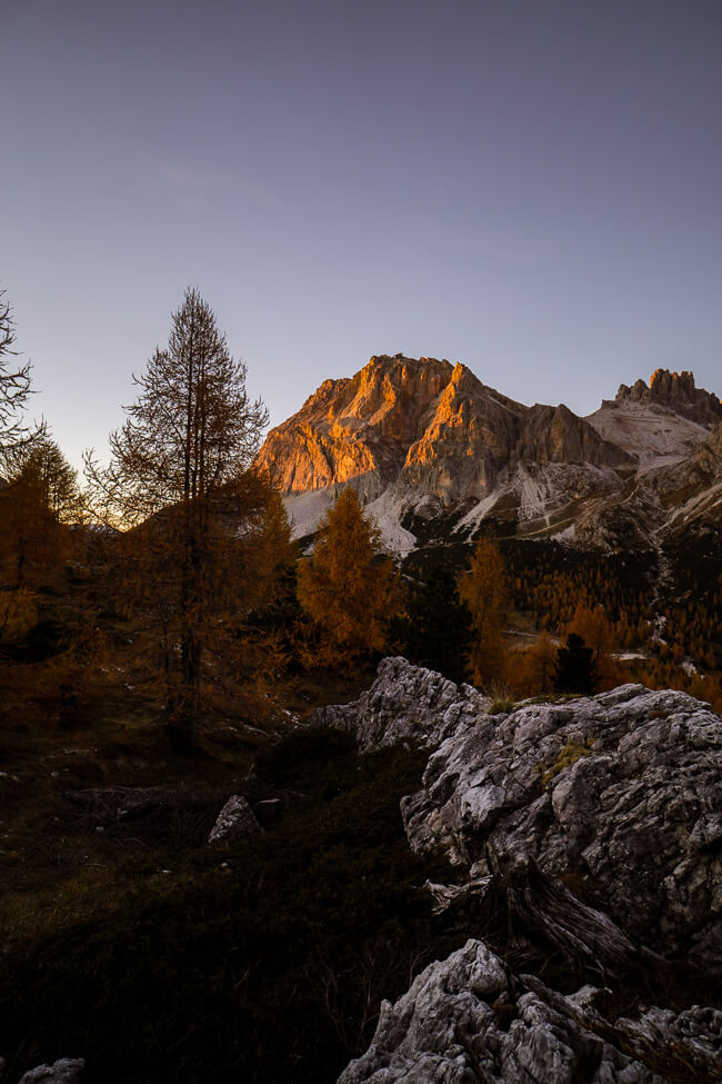 Ampezzo Dolomites in October, Italy