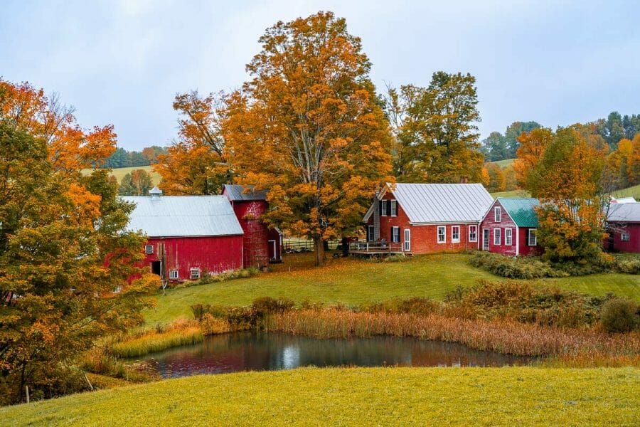 Jenne Road Farm in Vermont in the Fall