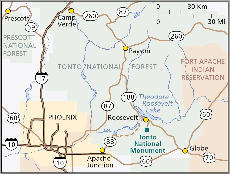 Tonto National Forest map